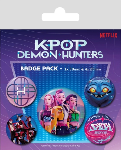 Set kovinskih priponk K-pop Demon Hunters (Netflix)