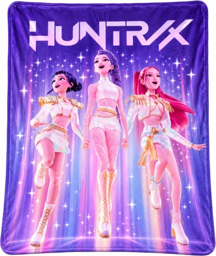 Flisasta odeja K-Pop Demon Hunters HUNTR/X Performance vijolična 130 × 160 cm