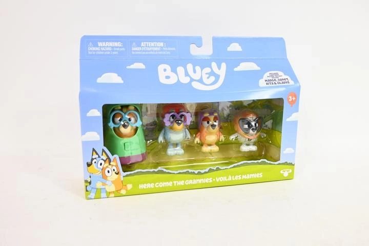 Komplet figuric Bluey »babice« (4 figurice + 2 dodatka)