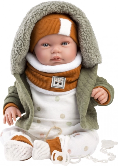 Llorens New Born realistična punčka z zvoki 44 cm