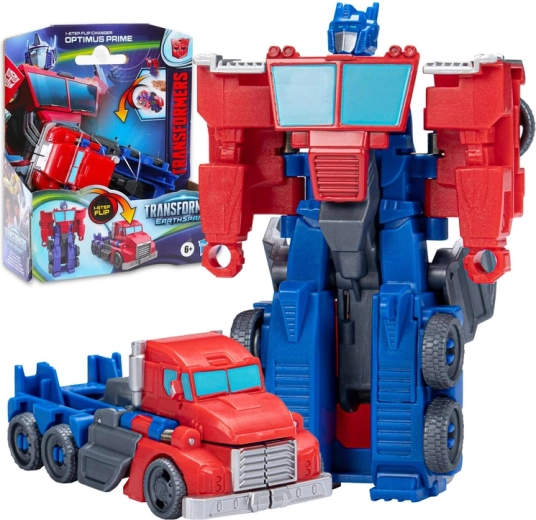 Transformers EarthSpark Optimus Prime akcijska figurica 2 v 1 1-step flip changer - 1 kos