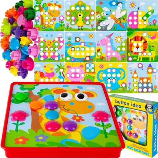 Button mosaic giraffe - 1 piece