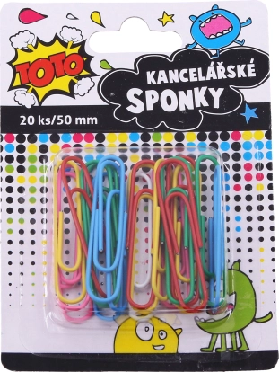 Barvne pisarniške sponke 50 mm