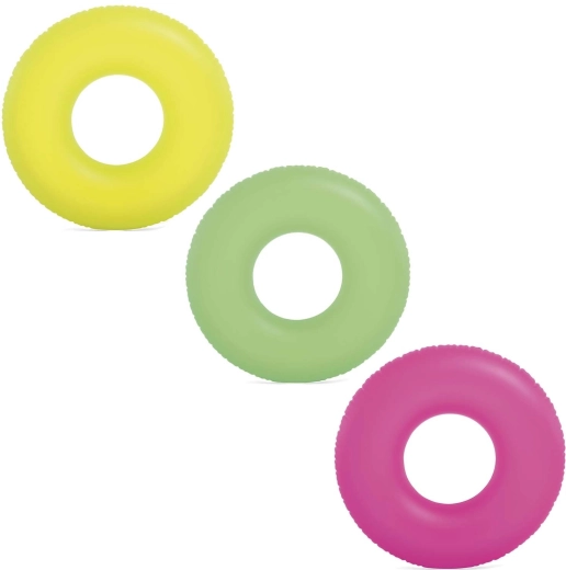 Napenljiv plavalni obroč Neon 91 cm – rumen INTEX