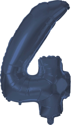 Foliasti balon številka 4 30 cm moder TORO