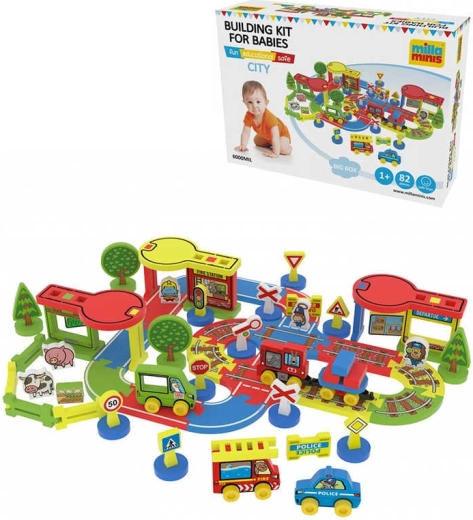 Millaminis City Veliko mesto baby soft penasti gradbeni set 82 delov