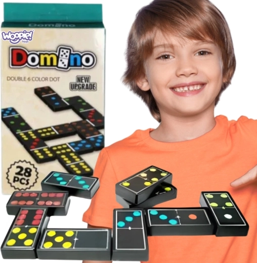 WOOPIE Barvni domino za vso družino, 28 ploščic