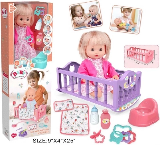 Baby Sweet Love dojenček punčka z zibelko