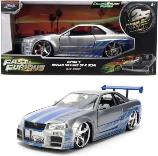 Jada Nissan Skyline GT-R model from the Fast & Furious film, anniversary edition 1:24
