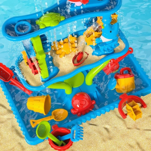 Playing with water and sand