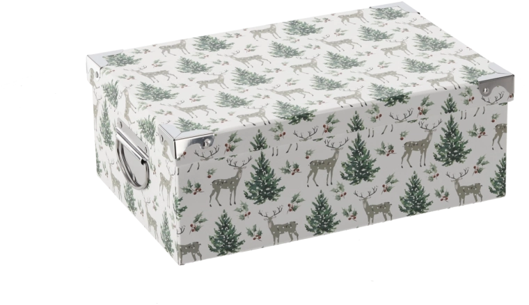 Christmas gift box with metal fittings 36 × 24.5 × 12.5 cm - 1 piece