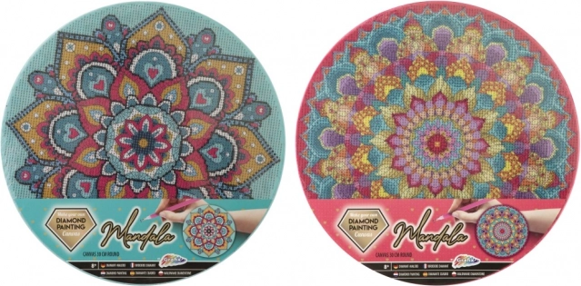 Grafix diamantno slikanje na okvirju – turkizna mandala 30 cm