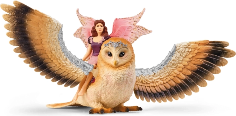 Schleich Bayala vila na leteči sovi