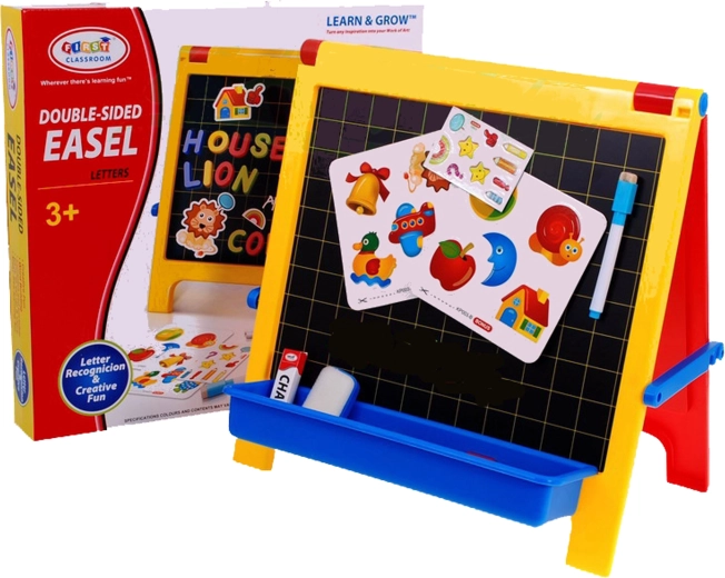 tabla 4v1 s kredo, flomastrom in magnetnimi črkami