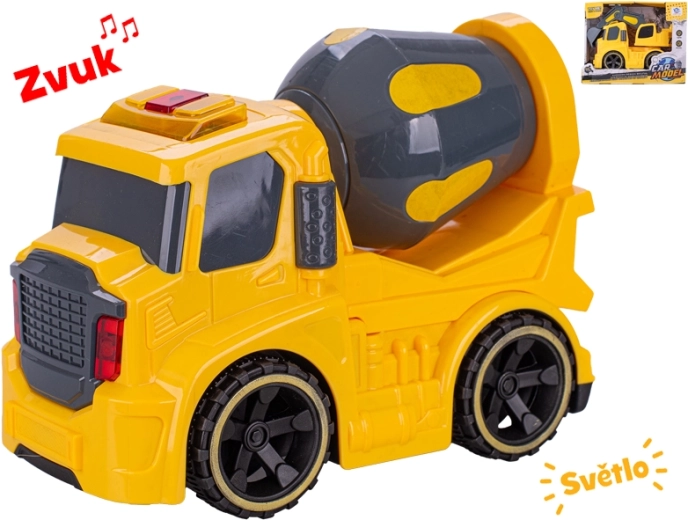Gradbeno vozilo s vztrajnikom ter svetlobnimi in zvočnimi učinki, 19 cm