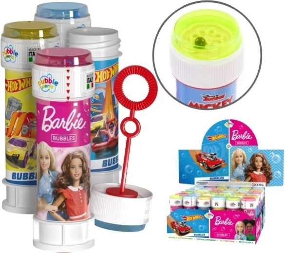 Milni mehurčki Mattel Barbie in Hot Wheels 60 ml, display 36 kosov