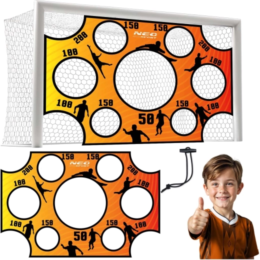 Neo-Sport vadbena ciljna ponjava za nogometni gol 300 × 200 cm