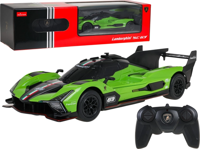 Daljinsko vodeni avtomobil Lamborghini SC63 LMDh R/C v merilu 1 : 24