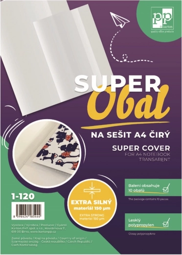 Super ovitek za zvezke, prozoren A4