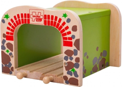 Leseni dvojni tunel za vlakce BIGJIGS RAIL