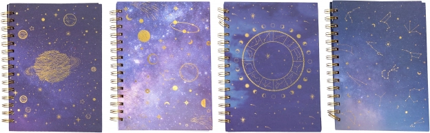 Črtast spiralni zvezek 15 × 21 cm Zodiac, 100 strani