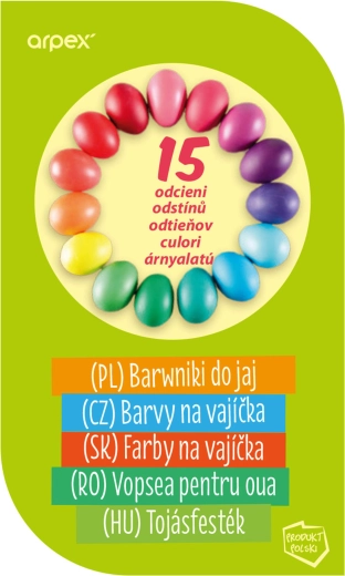 Barve za jajca – komplet 15 odtenkov