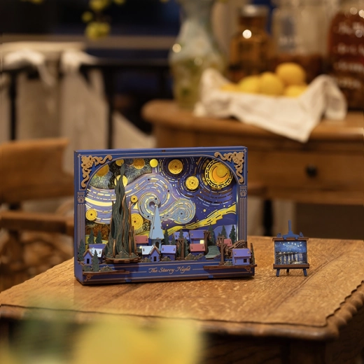 Plastena 3D scena z dekorativnim stojalom