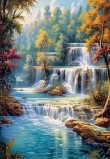 Norimpex diamond painting Waterfall in the Bay 30 × 40 cm