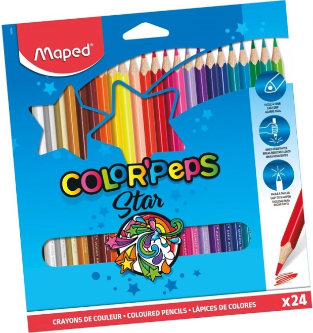 Trobokotne barvice MAPED Color'Peps 24 kos