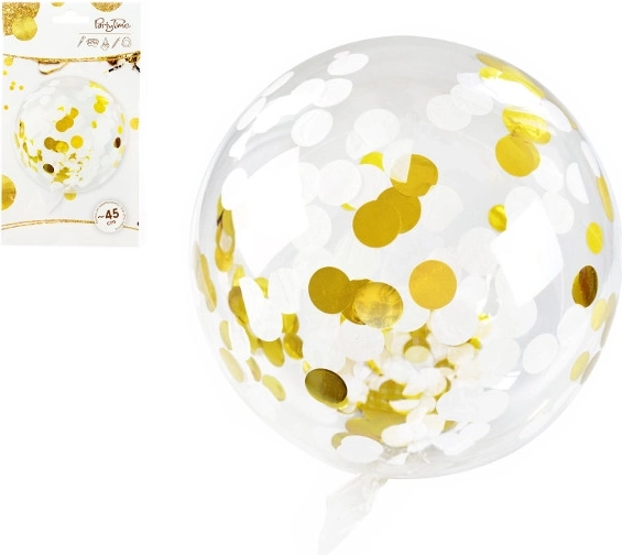 Celebrate! prozoren balon s zlatimi konfeti