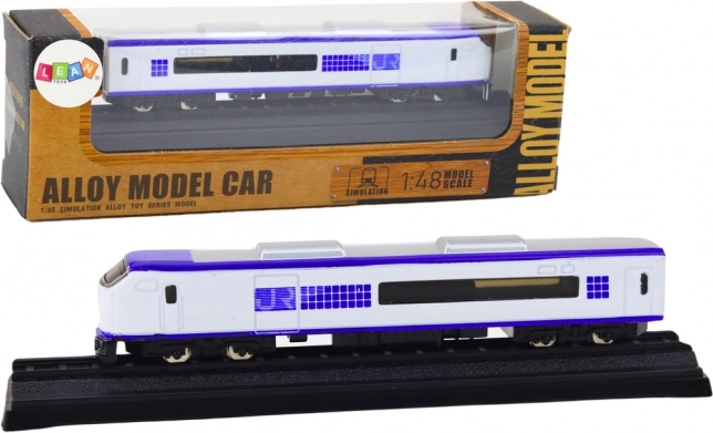 Zbirateljski vlakec 1:48 kovinski belomodri