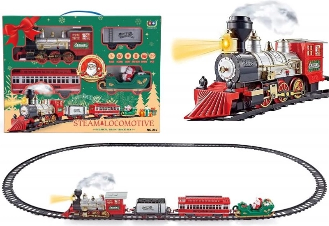 Battery-Powered Christmas Train with Smoke Effect