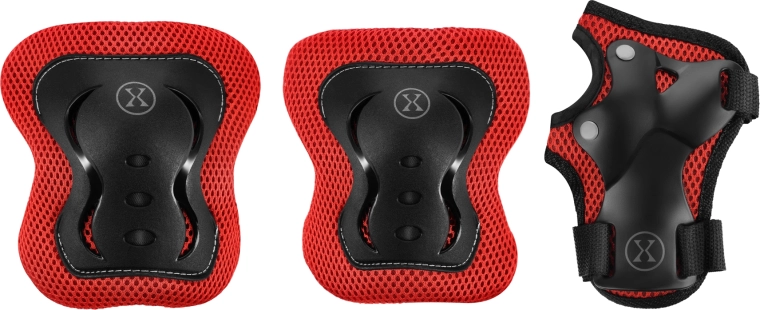 Komplet ščitnikov za rolanje in kolo NILS Extreme H320 – rdeč – M