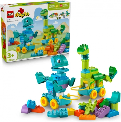 LEGO DUPLO 3 v 1: Dinozavri na kolesih