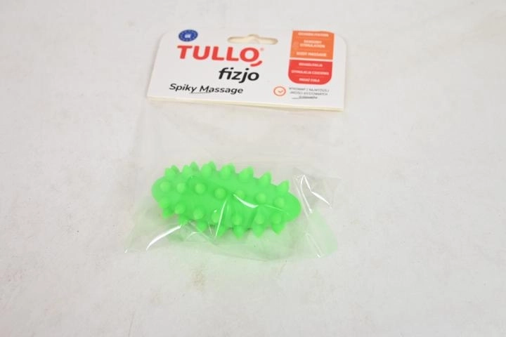 Fizjo rehabilitacijski masažni valjček v obliki fižolka z bodicami 7,4 cm zelen