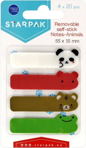 Živalske samolepilne indeksne zaznamke, 4 barve