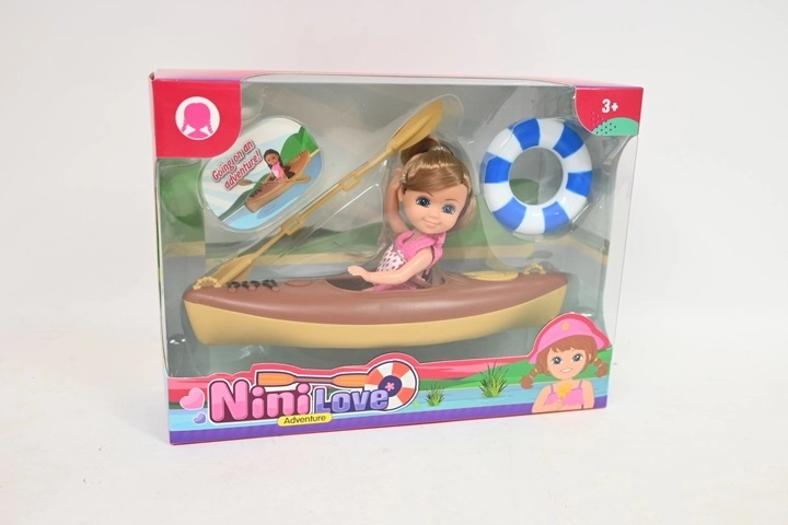 Punčka Nini Love v kajaku 13 cm