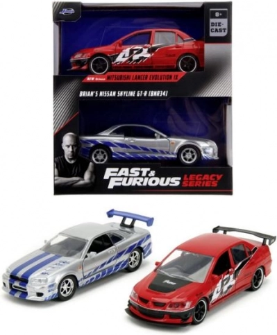 Hitri in drzni – dvojni paket modelov Mitsubishi Lancer Evo IX 2006 in Nissan Skyline GT‑R R34 1:32