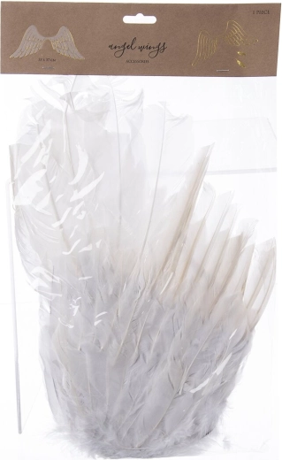 Bela angelska krila iz perja 53 × 37 cm
