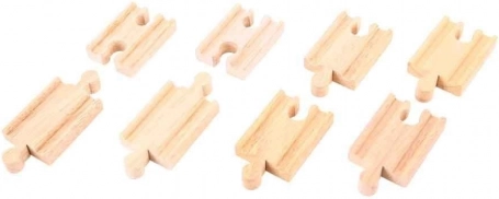 Leseni spojni deli tirov 7 cm (8 kosov) BIGJIGS RAIL