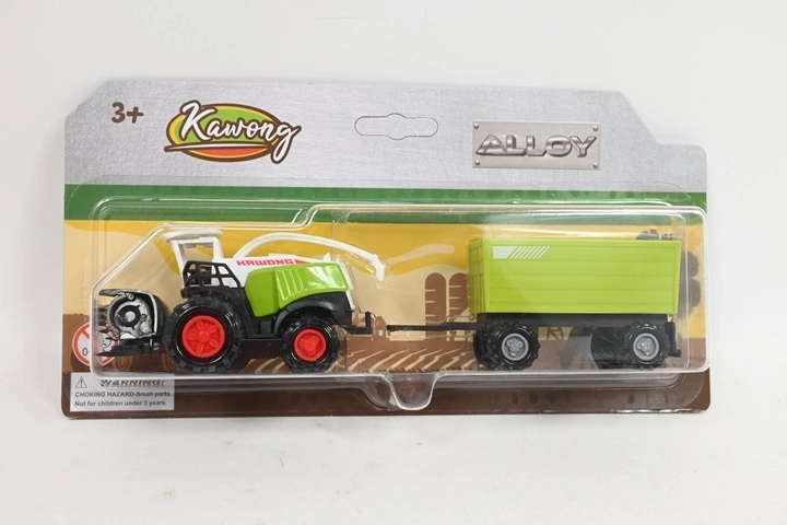 Metal Combine Harvester with Trailer in Blister Pack