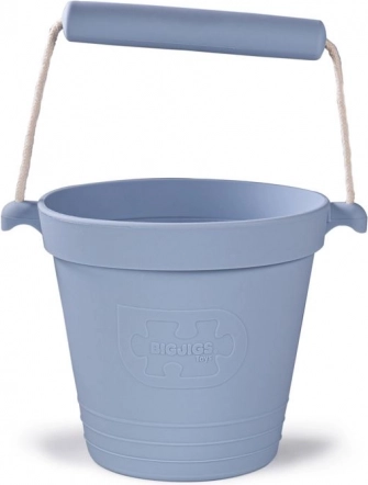 Silikonsko plažno vedro svetlo sivo BIGJIGS TOYS