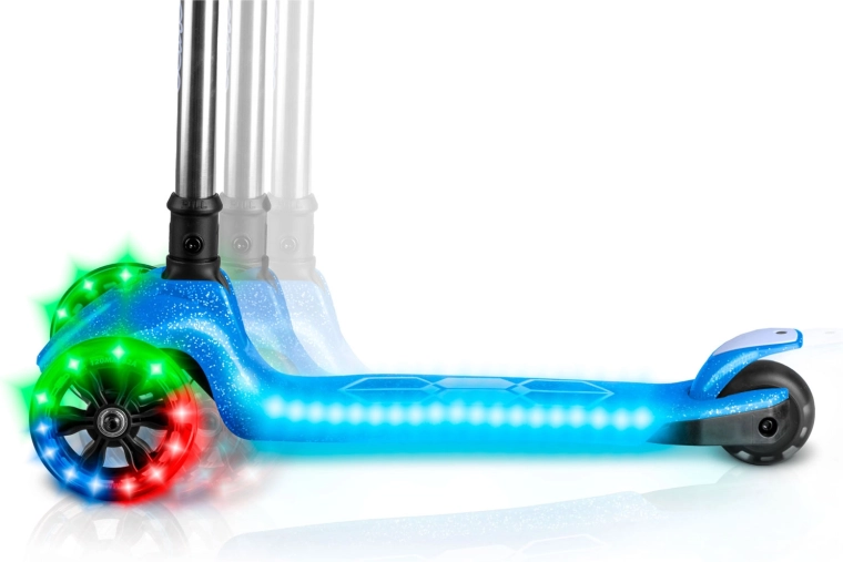 LED kolesa in osvetljen podest