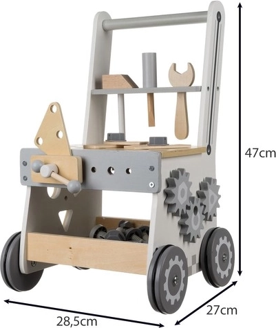 3-in-1: workshop, storage space and push trolley