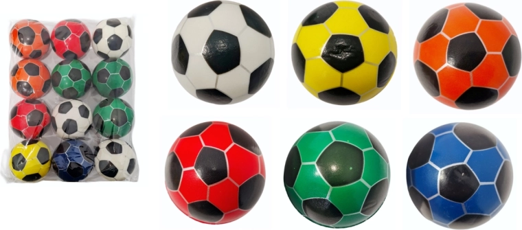 Soft colorful ball with a sports motif