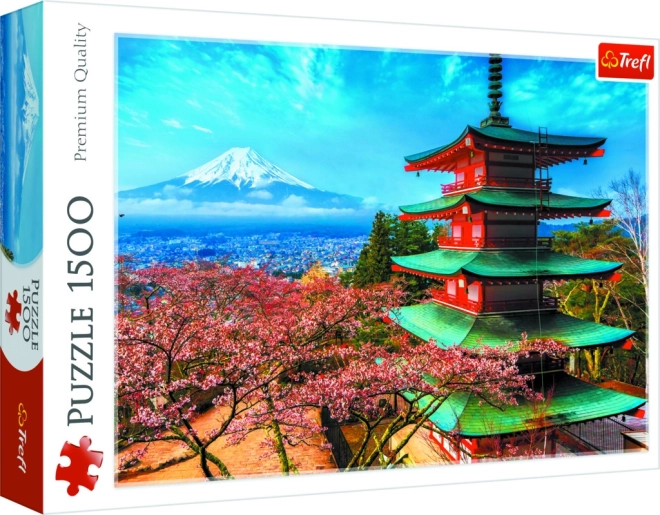 Sestavljanka Trefl 1500 koščkov – Pagoda in gora FUJI, Japonska