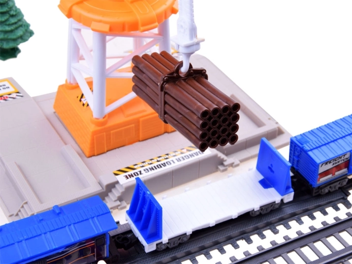 Rotating crane with hook for reloading cargo