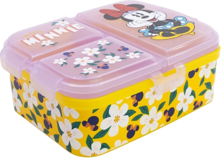 Stor Minnie XL snack box with multiple compartments, yellow - 1 piece