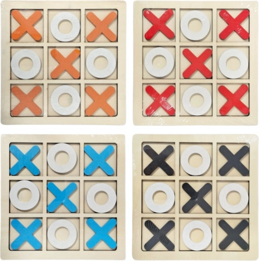 Wooden travel tic-tac-toe game