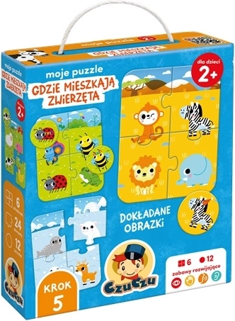 CzuCzu Moje puzzle Kje živijo živali